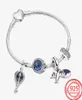 Le nouveau populaire 100925 en argent Sterling breloque classique ballon à Air voyage avion bleu ciel P Bracelet femmes bijoux à bricoler soi-même 6454559