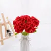 Flores decorativas acabadas de buquê artesanal tecidas de cravo artificial Flor Artificial Lã do Dia das Mães para dar a mamãe grande