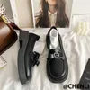 Dress Shoes JK small leather shoes for women in autumn and winter new British style round toe cute French Mary Jane