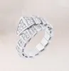 Bague punk avec diamant en plaqué or 18 carats couleur platine rose pour femme bijoux de mariage cadeau avec tampon de boîte PS44706718125