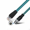 Cavo di rete da M12 a RJ45, cavo di rilevamento codifica ADX a 4 core, 8 core, telecamera industriale Convision, rete a catena portacavi altamente flessibile