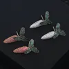 Серьги -герметики Bilincolor Light Luxury Cartosed Crafure Circon Jewelry для женщин или рождественского подарка для женщин или девочек