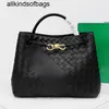 Luxe Andiamos Tas BottegaaVeneta Echt leer 7a Geweven Mode Luxe tas geweven Schoudertassen Hoge kwaliteit Onderarmtas Grote Crossbody tas Casual CWQ