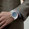 Relógios de pulso de luxo moda mens preto rosto relógios homens negócios à prova dwaterproof água relógio quartzo homem casual relógio luminoso montre homme