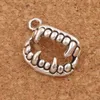 Vampire Fangs Dents Charms Pendants 300pcs lot 17 5x12 3 mm bijoux en argent antique bricolage l165 lzsilver269a