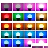 Party Decoration Smart Remote Control Bb Rgbaddw 16 Color-Changing Lights E26 Interior Decoration 9W Live Lighting Atmosphere Flashing Dhuoi