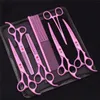 70 Pet Grooming Scissors Set Japanese Steel Straight Curved Dog Cating Thunning Shears Hair Comb Hemostatiska pincett Z3103 231225