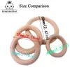 68mm2.68 ''Natuur Houten Ring Bijtring Montessori Baby Speelgoed Biologische Baby Tandjes Accessoires Ketting DIY 231225