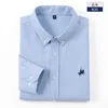 Eupaolo Camisa de Manga Larga para Hombre Primavera y otoño Textil Oxford sólido a Cuadros Juventud Slim Fit Business Cunningham