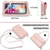 Sacs Transparent Fenêtre Écran Tactile Sac De Téléphone Portable RFID Antivol Portefeuille Intelligent Femmes Flip Shopping Sac À Main Rose Bracelets Noirs