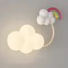 Lâmpadas de parede LED LED NUVEL BRANCA LUDE DE CRIANÇAS FILHAS MINIMALISTA PRINCESSO MODERNA BERSERIANÇA menina menino Luzes do quarto de menino