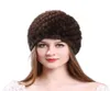 Kvalitet importerad mink casual beanie hatthylsa huvudlock mink ananas mönster stickad hatt y2010242562947