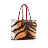 Kvinnor Luxurys Fashion Bag Cabata Designer Totes Rivet äkta läderhandväskor Composite Famous Purse Shopping Bags273e