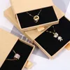 Portagioie con cassetto in carta personalizzato per collane, anelli, orecchini, confezioni di scatole regalo per piccole imprese, gioielli 231225