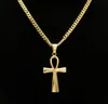 Gyptian Ankh Chiave Fascino Hip Hop Croce Oro Argento Placcato Collane con ciondolo per uomo Top Quality Fashion Party Jewellry Gift5672446