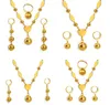 Anniyo Ball sets Beads Pendant Necklace Earring Round Chain Hawaiian Guam Wedding Accessories 139506 2201195312966