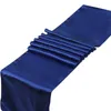 Table Runner 5pcs/Lot Royal Blue Satin Runners 12 "x 108" Decorazioni per feste di nozze