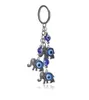 1PC Blue Evil Eye Eye Charms Keychain Elephant Pendent Key Chain Alloy Tassel Car Key Chain Fashion Jewelry Gifts7841068