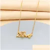 Pendant Necklaces Cute Romantic Beating Heart Love Women Necklace Female Sweet Jewelry Ladies Stainless Steel Neck Chain Drop Delivery Otyp3