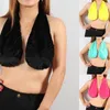 Scarves Women Ata Towel Big Size Nursing Bra Hanging Neck Wrap Soft Cotton Breastfeeding Underwear Sexy