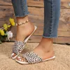 Slippers Femmes Sandales Leopard Flats Summer Summer 2023 Designer Slingback Flip Flip flipflises de la plage de la plage