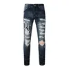 Diseñador de Ksubi Purple Jean Mens Rise Elástica Ropa elástica Jeans ajustados Fashionn Tamaño 29-40 EdBR