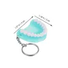 Keychains 10 Pcs Denture Keychain Halloween Theme Pendants Resin Accessories During Decorate False Teeth Portable