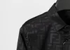 Herrenhemd Designermode Langärmeliges Sommermonogramm-Druck-Poloshirt einreihiges Strand-Freizeithemd Revers Europäisches amerikanisches Business-Hemd Asien M-3XL GJ19