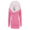 Cardigan mi-long épais à capuche en polaire d'agneau pour femme, pull pour Protection thermique, automne/hiver, 231225