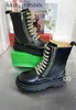 Bottegga Black Black Luce Lace-Up Stivali Martin per donne e uomini Designer Mid tacco a mezzogio