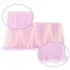 Saia de mesa de tule com luzes LED Pano de 6 pés para chá de bebê, casamento, festa de aniversário, bar, decorações de natal para casa 231225