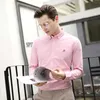 Baumwolle Business Langarm Gestreift Jugend Casual Weißes Hemd Herren Frühling und Herbst Slim Fit