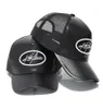 Nouvelles tendances noir personnalisé 5 panneaux en cuir Pu mh casquettes de camionneur chapeaux wholale9925282