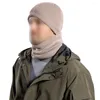 Capes à vélo en hiver rayés à rayures thermiques doublées doublures à doublure en velours acrylique Mélange à froid Protection