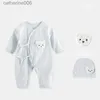 Sovsäckar nyfödda babykläder present set ekologisk bomulls kön neutral barndräkt sovdräkt baby flicka essentals baby rompers oesiesl231225