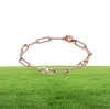 NEW 2021 100 925 Sterling Silver Rose Link Chain Bracelet Fit DIY Original Fshion Jewelry Gift7846758