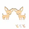 Everfast 10pair lot Chihuahua Baby Dog Oreing Bringle en acier inoxydable Moucles d'oreilles Accessoires Bijoux pour enfants GRILS FEMMES EFE069238H