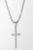 Karopel Hip Hip Hip Hip Pave Zircon Cross Pendant Crystal Custal Custal Custal Size Tennis Chain Necklace Ice Out Chains Out Chains Out Chains