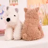 Schattig pluizig haar West Highland Dog White Terrier Plushie zachte puppy knuffel gevuld levensechte dieren baby sussen pop 231225