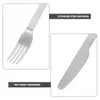 Dinnerware Sets Knife Straws Stainless Steel Fork Serving Utensils Party Tableware Cutlery Spoon Parties Buffet