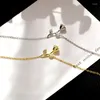 Chaines 925 Collier de fleurs de zircon en argent sterling pour femmes girl fashion rose fine conception de bijoux de bijoux de fête