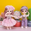 16 cm Princesse BJD 1/12 Doll avec vêtements et chaussures mobiles 13 joints mignon Face Girl Gift Children's Toy 1 231225