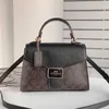 Orlai New Women's Messenger Old Flower Mönster Satchel Hourglasbelagd bärbar liten fyrkantig väska 7889