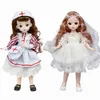 Boneca de 12 polegadas de 12 polegadas 30cm BJD 23 conector móvel Sweet Big Eyes Hair Soft Princess Model Girl Gift Toy 231225