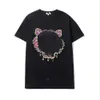 Kenzo t shirt Najwyższej jakości mężczyźni kobiety Tshirts Women Summer Street Apparel Krótkie rękawie tygrys haft haftowy