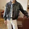 Autunno americano vintage cappotti in pelle PU uomo allentato corto moto finta giacca coppia cerniera in metallo Cargo Outwear 231225