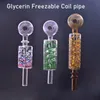 2pcs Freezable Glycerin Coil Стеклянные стеклянные трубы толстые стеклянные масляные трубы Pyrex