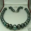 8-9 mm Tahitian Natural Black Pearl Necklace224W