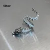 Brincos de backs Sweet Cool Dragon Copper Zirconia Ear Bone Design exclusivo sem piercing 1pc