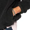 Herrenjacken stilvolle bequeme Modemarkt Faux Fell Fleece Fluffy Hoodled Hoodie Jacket Jumper Langarm Outwear Outwear